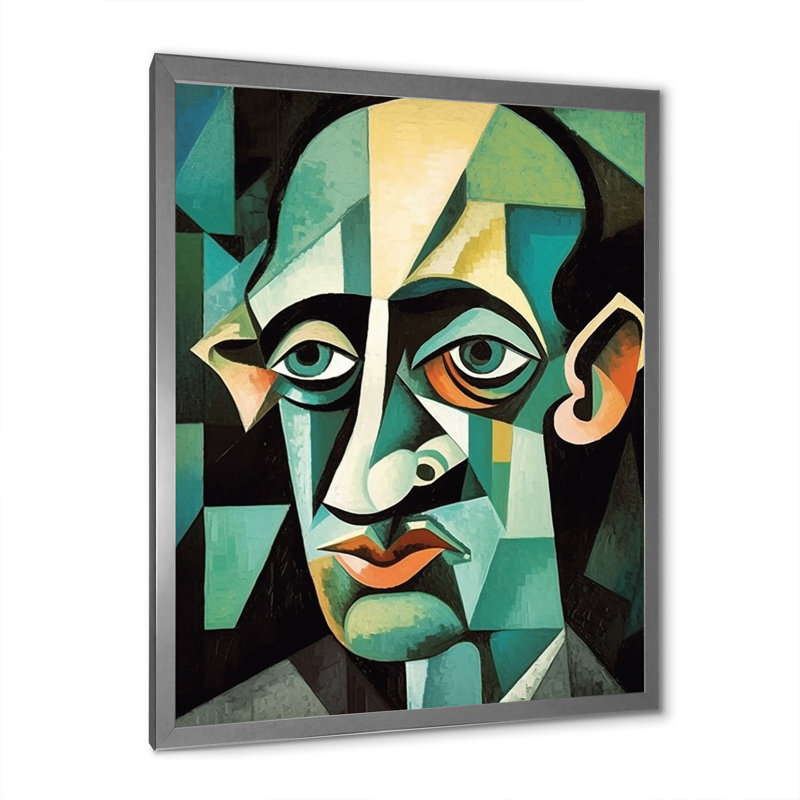 «Masculin», reproduction d'art sur toile, H 40 po x l 30 po x P 1,5 po, Cadre simple gris