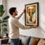 Ornamental Elephant Facing Eclectic - Framed Print-1334893041-1334893043