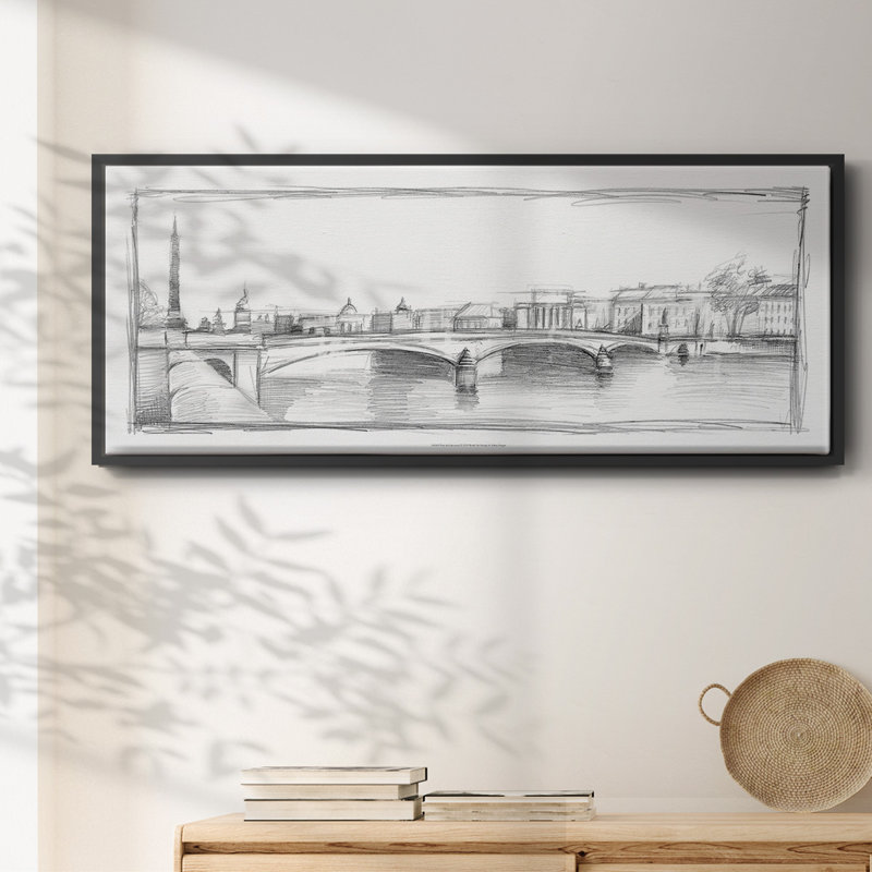 Pont du Carroussel- Framed Canvas, 8" H x 20" W
