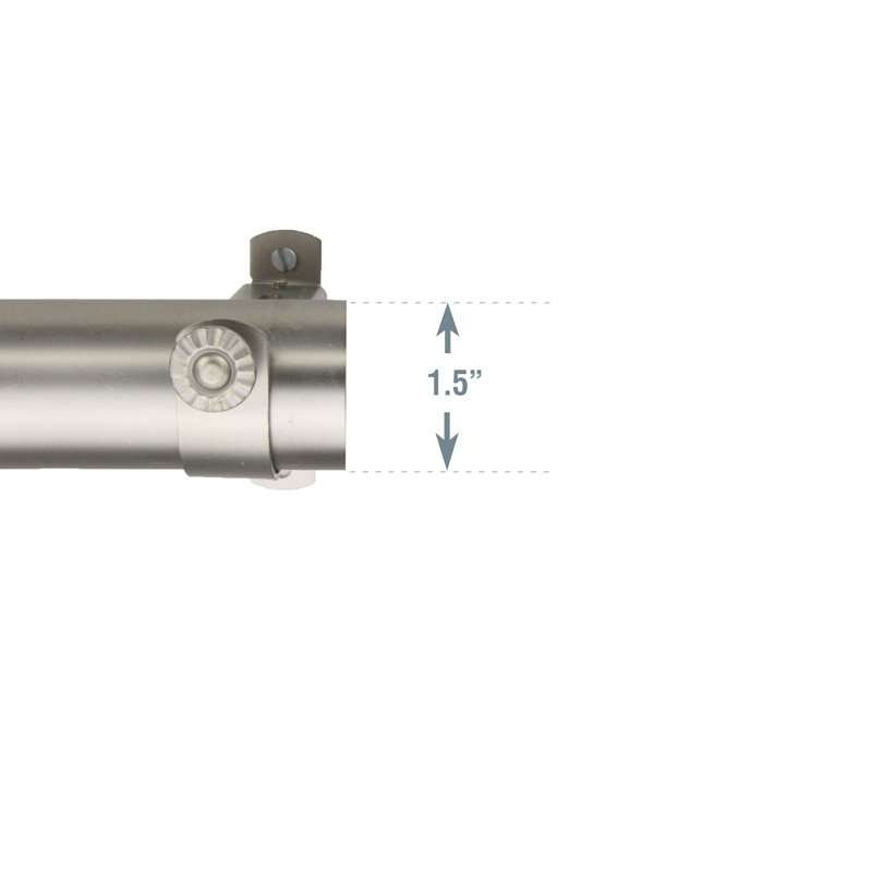 Tringle à rideaux simple Imperial, Nickel satiné, 115" - 165"