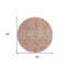 Tapis rond rose et brun 8 po