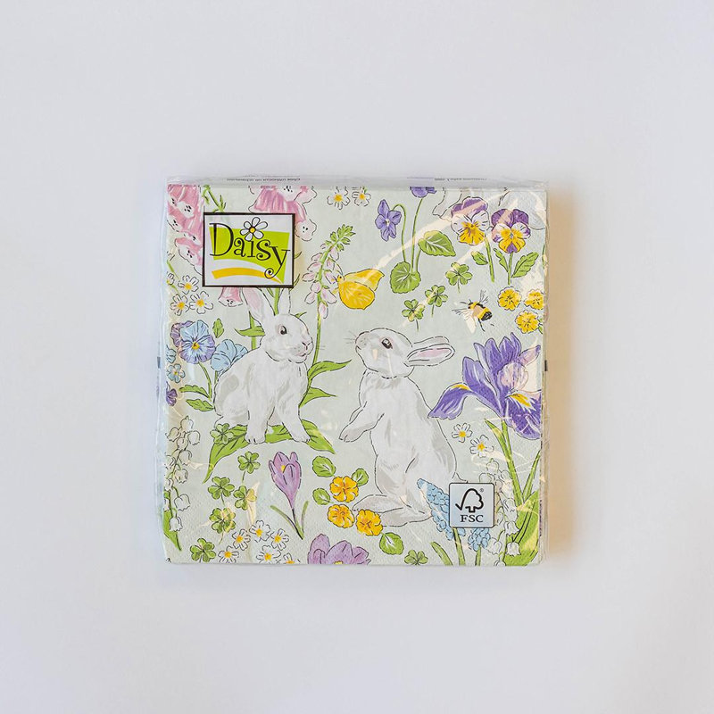 Ensemble de 20 serviettes de printemps et de fleurs