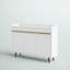 Buffet de style Mid-Century 54 po avec 4 tablettes blanches Bradley-595740953