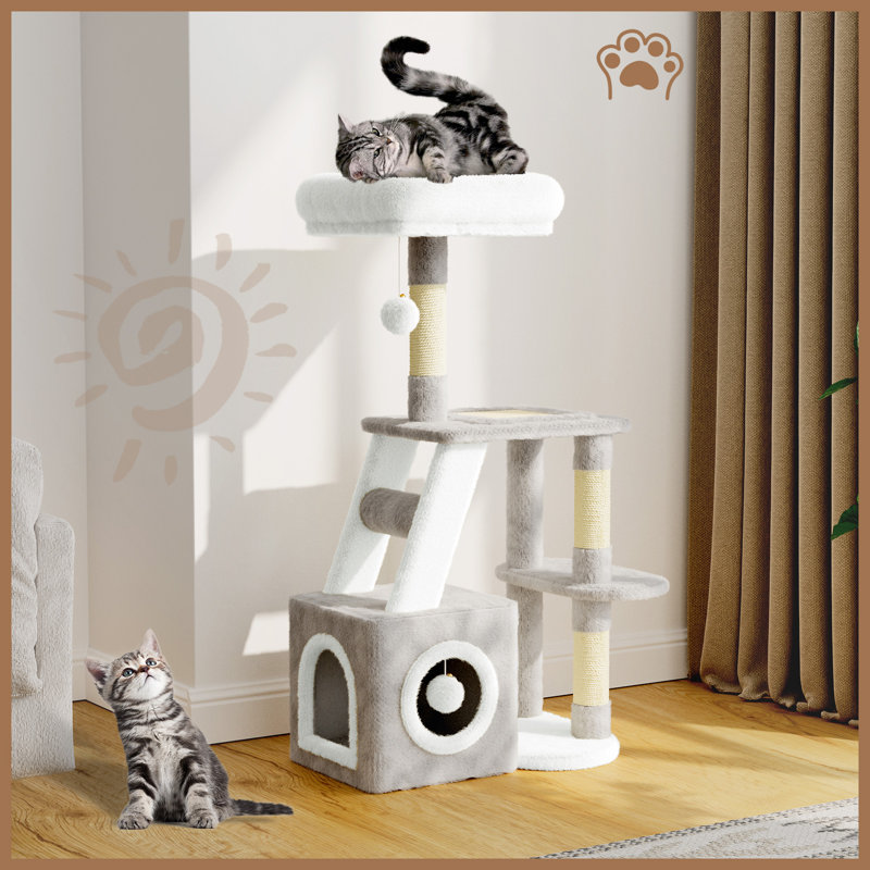 Amadahy 107cm H Cat Tree, Light Grey