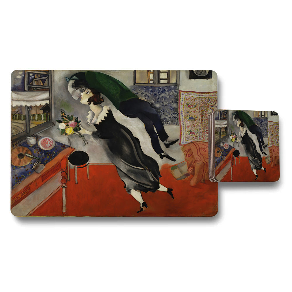 Elegant Romantic Indoor Scene Art Placemat And Coaster Set