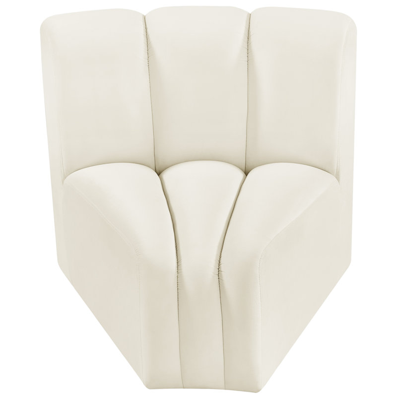 Chaise d'appoint Holdina, Velours crème
