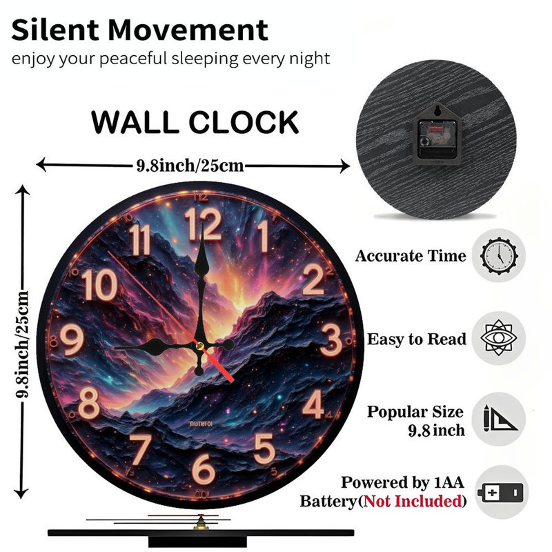 Cosmic Mountain Clock Face