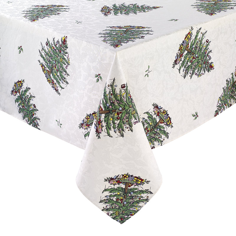 Geometric Christmas Tablecloth, 70" W x 52" D