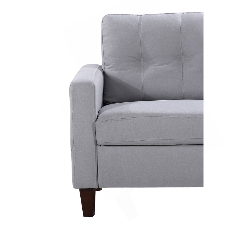 Fauteuil d'appoint capitonné à garniture passepoilée et à passepoil, canapé simple en tissu de polyester pour le salon