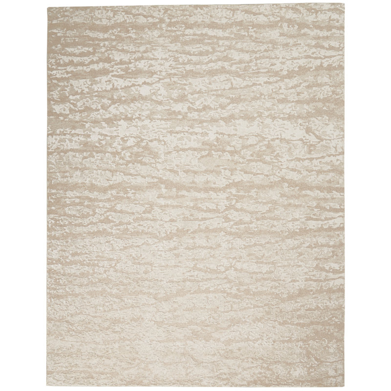 Nourison Theos 8'6" x 11'6" Sand Modern Indoor Rug, Rectangle 8'6" x 11'6"