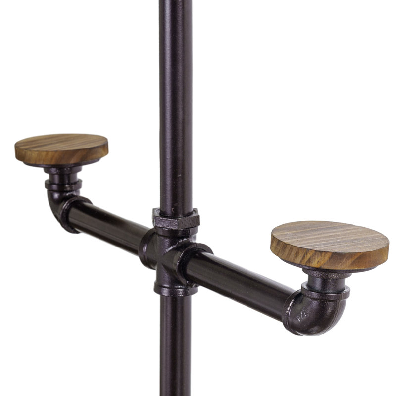 Areece Iron Freestanding 10 - Hook Coat Rack, Bronze