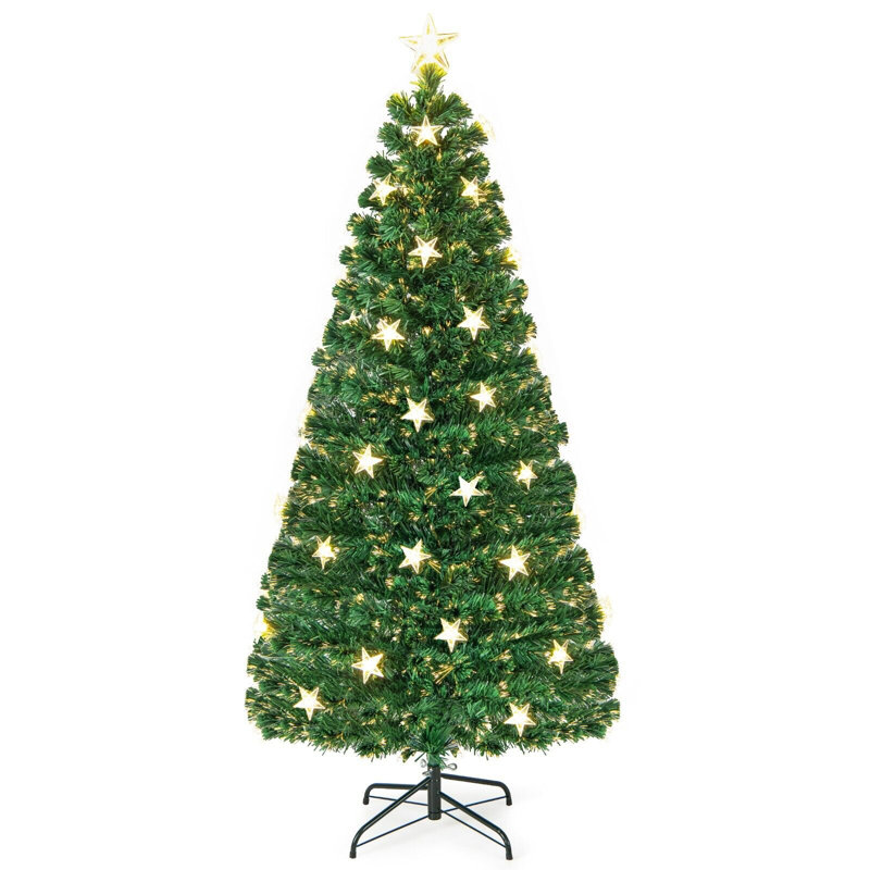 Lighted Artificial Christmas Tree, 5.91ft H