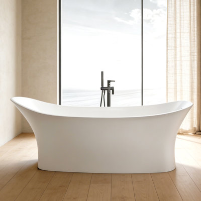 70,9 po X 31,5 po Baignoire de trempage autoportante Flatbottom