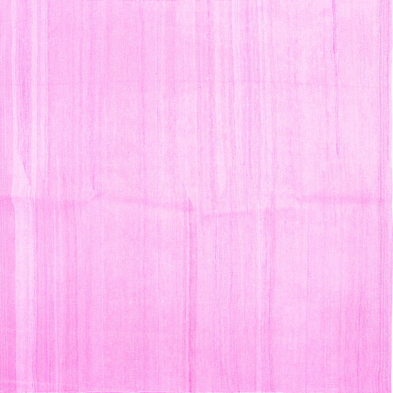 Tapis rose fait à la machine, Carré 6 pi