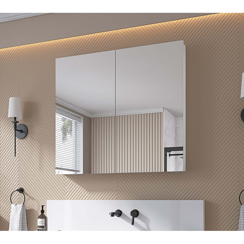 Armoire de rangement murale pour salle de bain, armoire à pharmacie, armoire de salle de bain moderne avec miroir