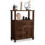 Buffet en bois massif café foncé-1281945780