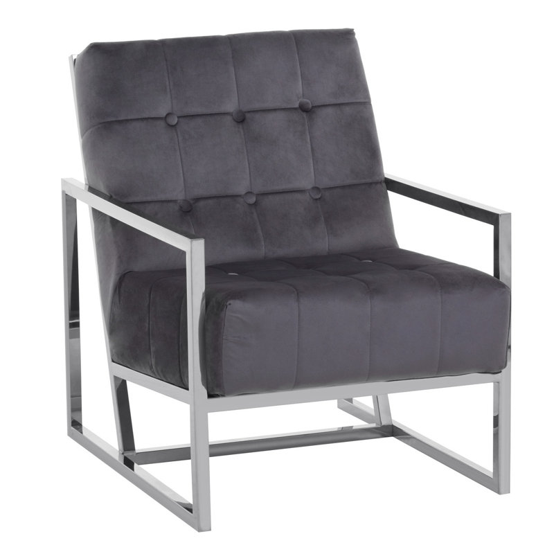 Addlie Upholstered Armchair, Grey, Grey
