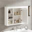 Wall Mounted Bathroom Storage With Mirror And Open Shelves