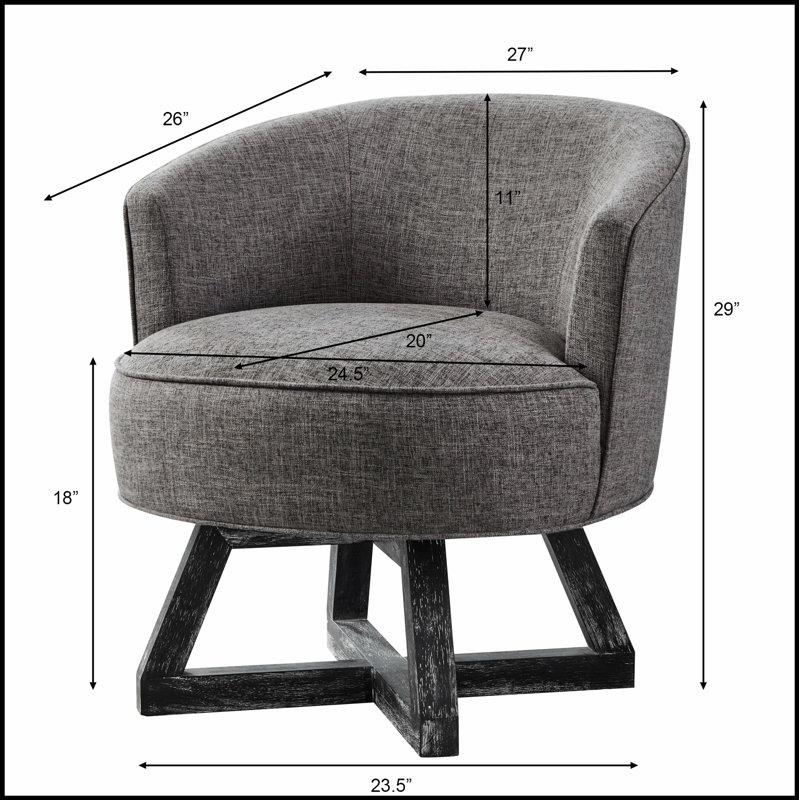 Chaise pivotante polyvalente avec tissu en lin classique et base en bois robuste, parfaite pour le confort et le style dans n'importe quelle pièce