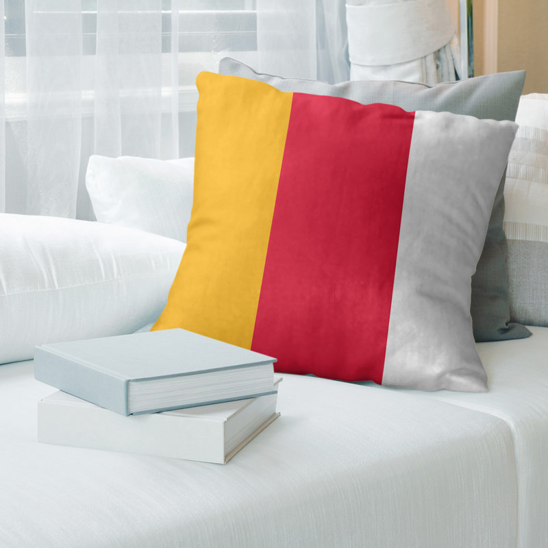  Housse de coussin Euro, Rouge, Polyester filé