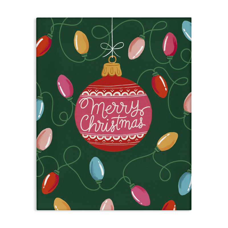 «Merry Christmas Bauble», art mural par Nancy McKenzie, H 20 po x l 16 po