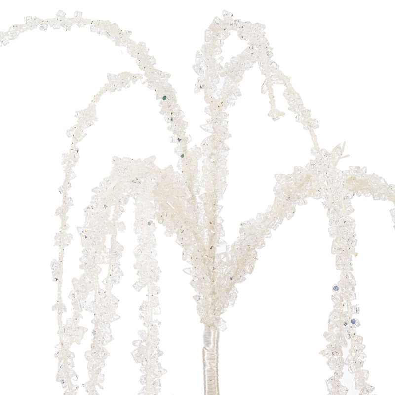 35" Artificial Hanging Ice Pick 2/Bag., White