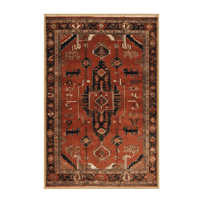 Tapis brun lavable à la machine, Tapis de couloir 2 pi x 4 pi