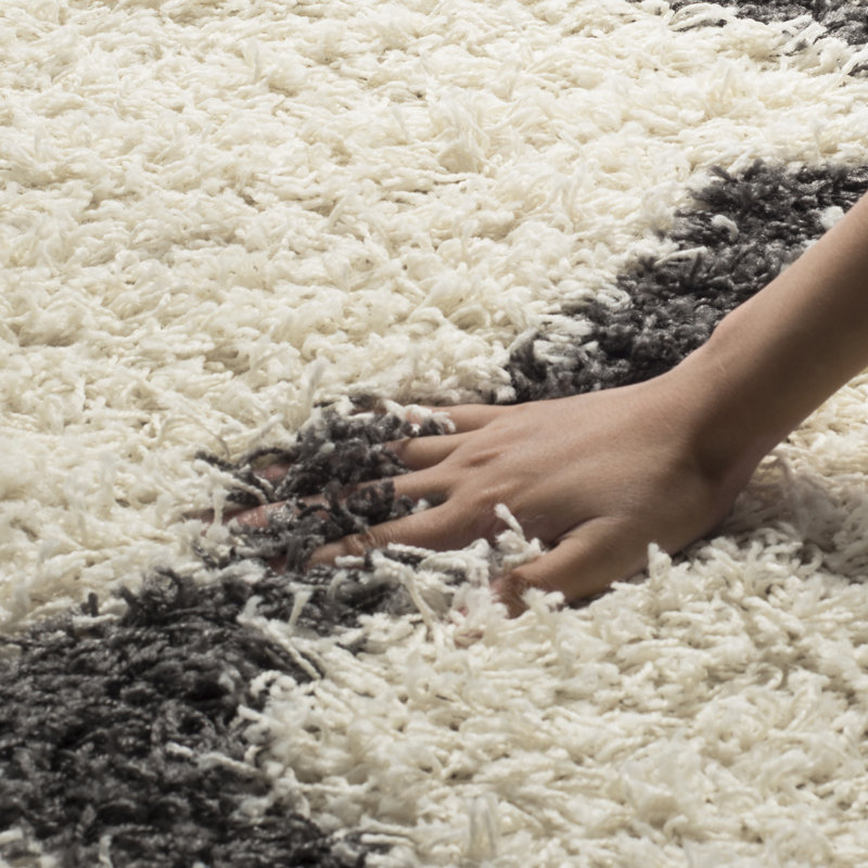 Alonnah Shag Performance Geometric Rug, Rectangle 5'1" x 7'6"