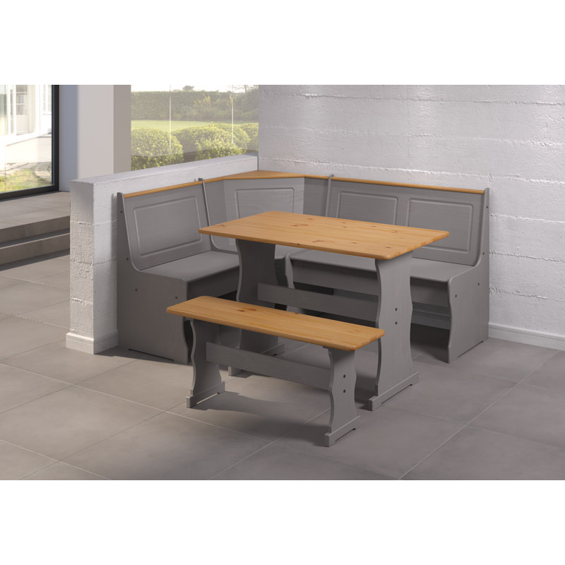 Richborough 4 - Person Dining Set, Grey, Grey/Brown