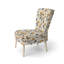 Chaise d'appoint rembourrée style rétro jaune et bleu sarcelle Flair Gardens Serenity