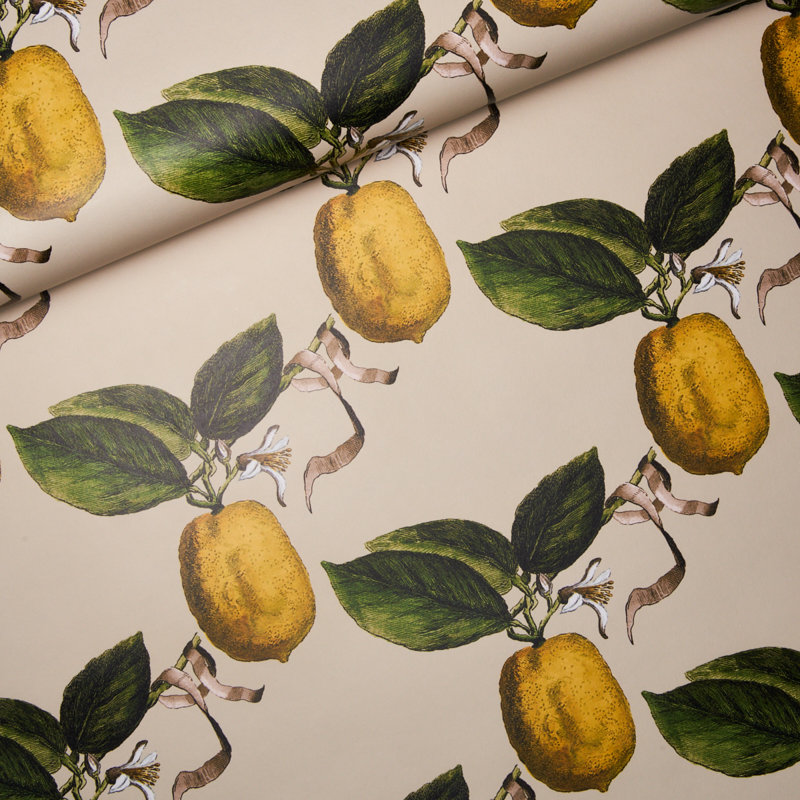 Schumacher x Johnson Hartig Le Citron Wallpaper, Natural