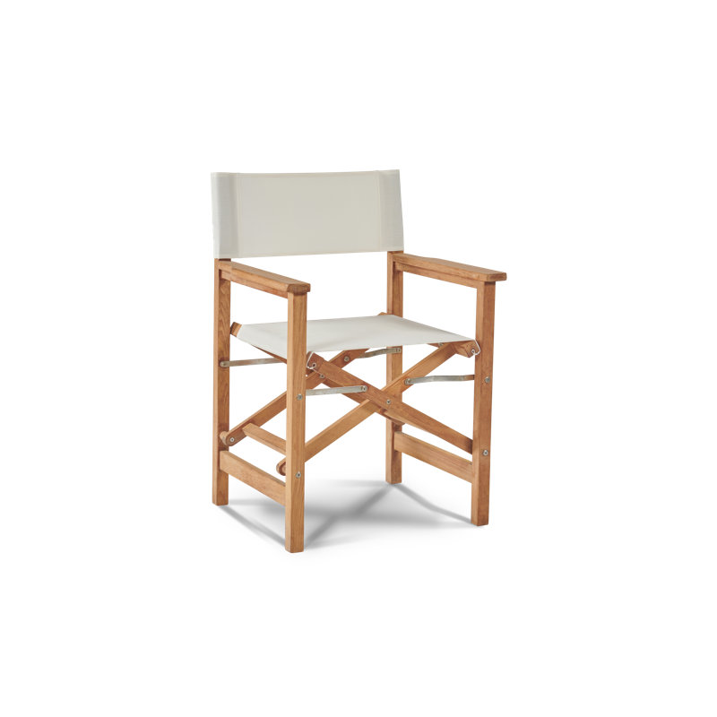 Folding Director Chair, White