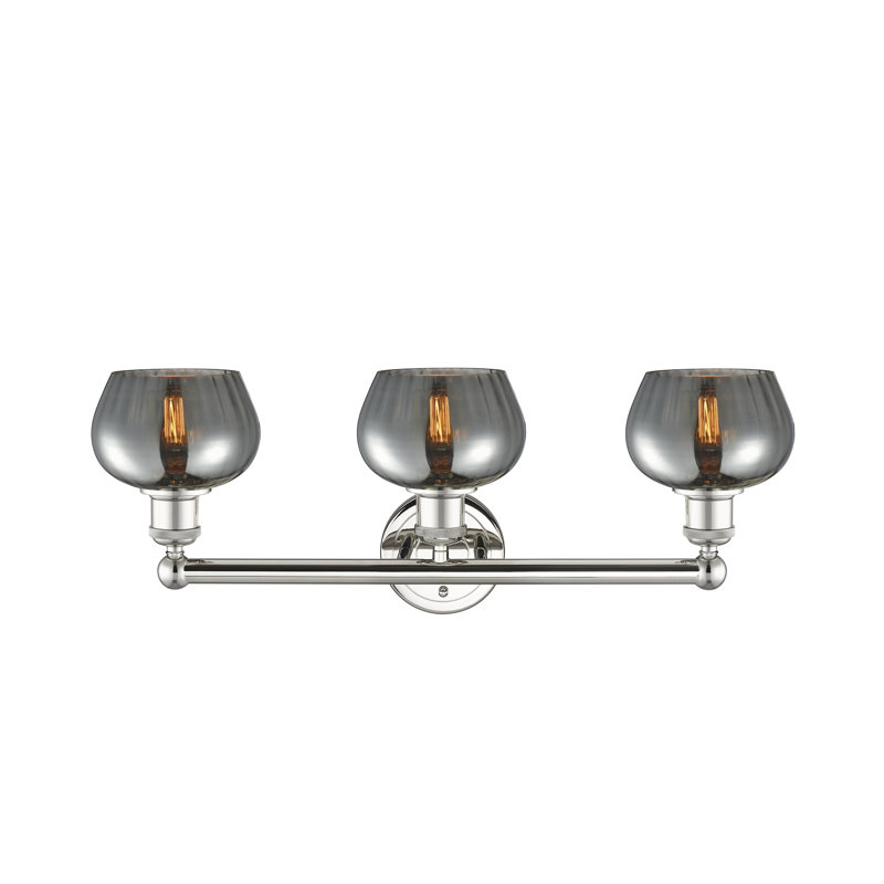 Noille 3 - Light Dimmable Vanity Light, Plated Smoke, Polished Nickel