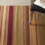 Tapis rayé en laine / coton Basler Kilim brun / vert / beige tissé à la main-9837142