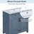 30" Blue Bathroom Vanity with Ceramic Sink, Solid Wood Frame, Soft Closing Doors, and Ample Storage for Modern Elegance-2048060650-2048060651