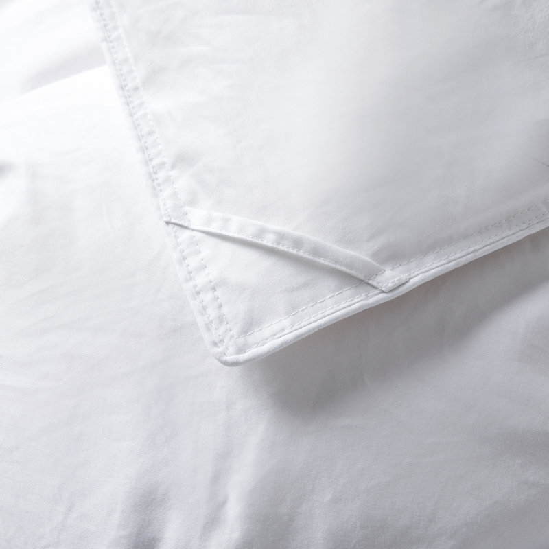 Twin White Goose Down Comforter with Cotton Cover