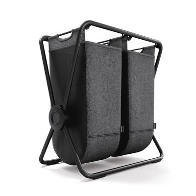 simplehuman double x-frame laundry hamper, matte black