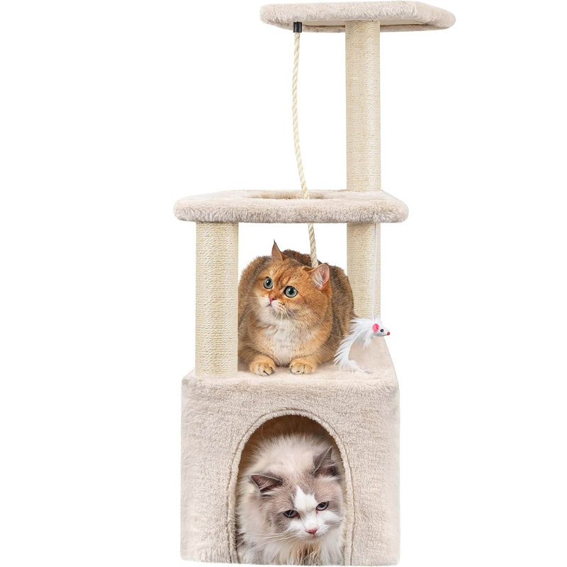 90cm H Cat Tree, Beige