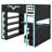 Gaming Loft Bed With Built-In Desk, RGB Lighting, Power Outlet And Storage Drawer-1473495646