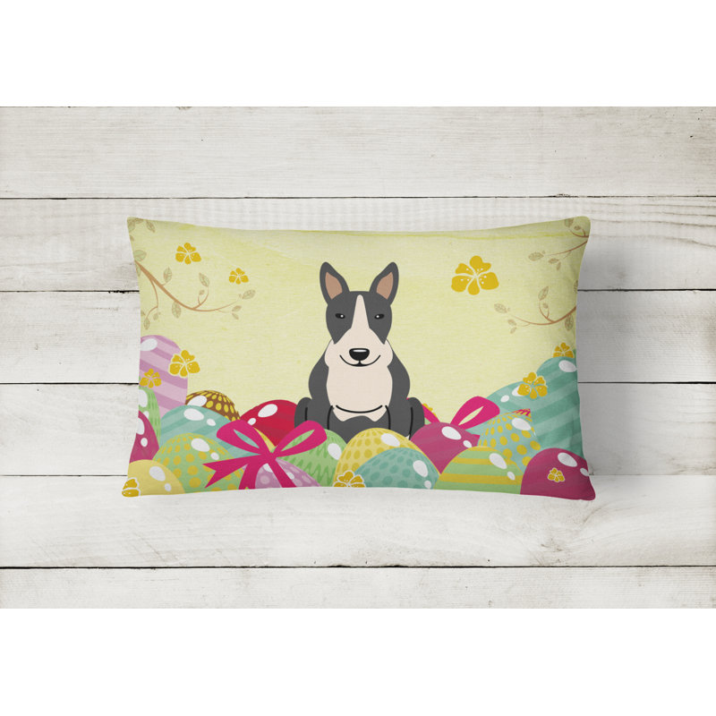 Easter Eggs Outdoor Throw Pillow