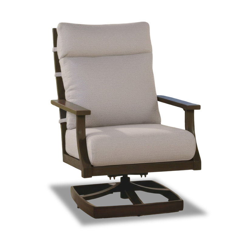 Chaise berçante pivotante à haut dossier Bungalow, Coussin en frêne moulé / cadre Perdido