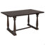 Ensemble de table et chaises de salle à manger 6 pièces avec pieds de forme spéciale et dossiers et coussins recouverts de mousse pour la salle à manger (espresso)