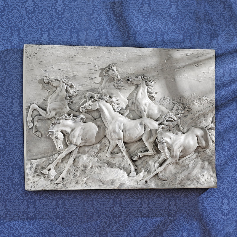 Wild Horse Stampede Wall Sculpture