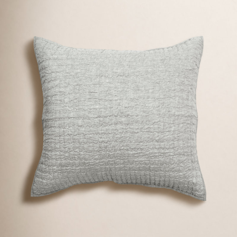 Taie décorative en coton Bohannon - Euro, Euro, Gris