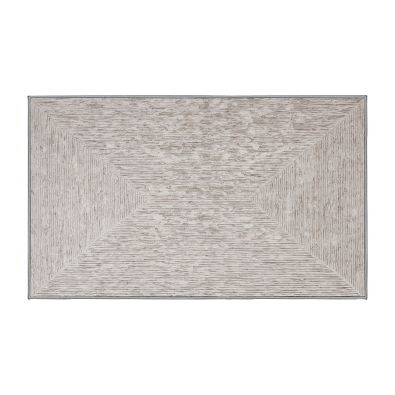 Machine Washable Gray Area Rug, Rectangle 7' x 10'