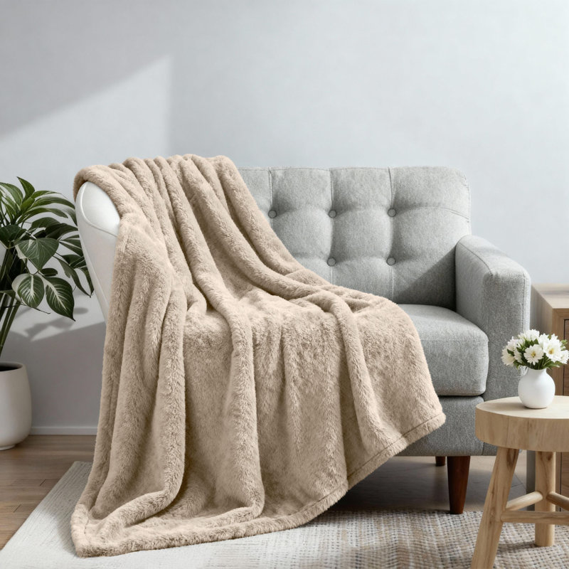 Couverture en peluche moelleuse Blue Nile Mills, Jeté, Lin lin