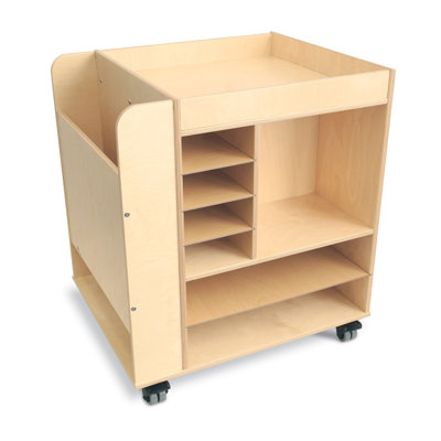 7 Compartment Manufactured Wood Teaching Cart