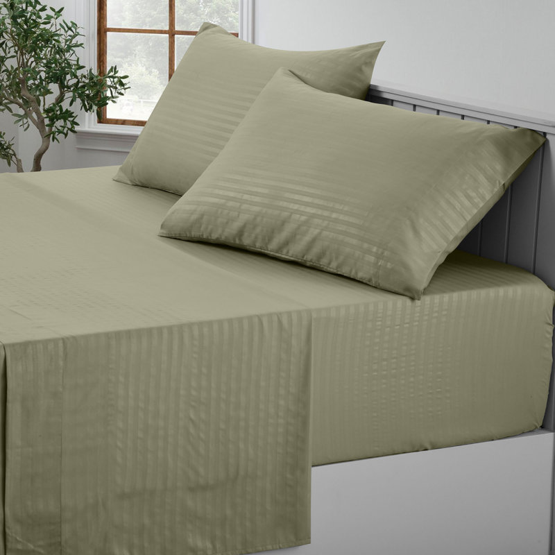 Ensemble de literie en microfibre avec draps-housse et drap-housse Lux Decor Collection, Taie d'oreiller taille double, Vert