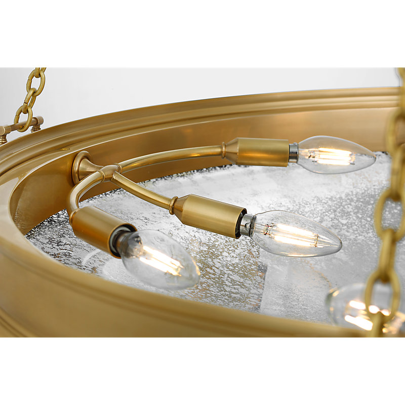 Quinn 28" Chandelier by Marie Flanigan, Soft Brass, 9 Lights