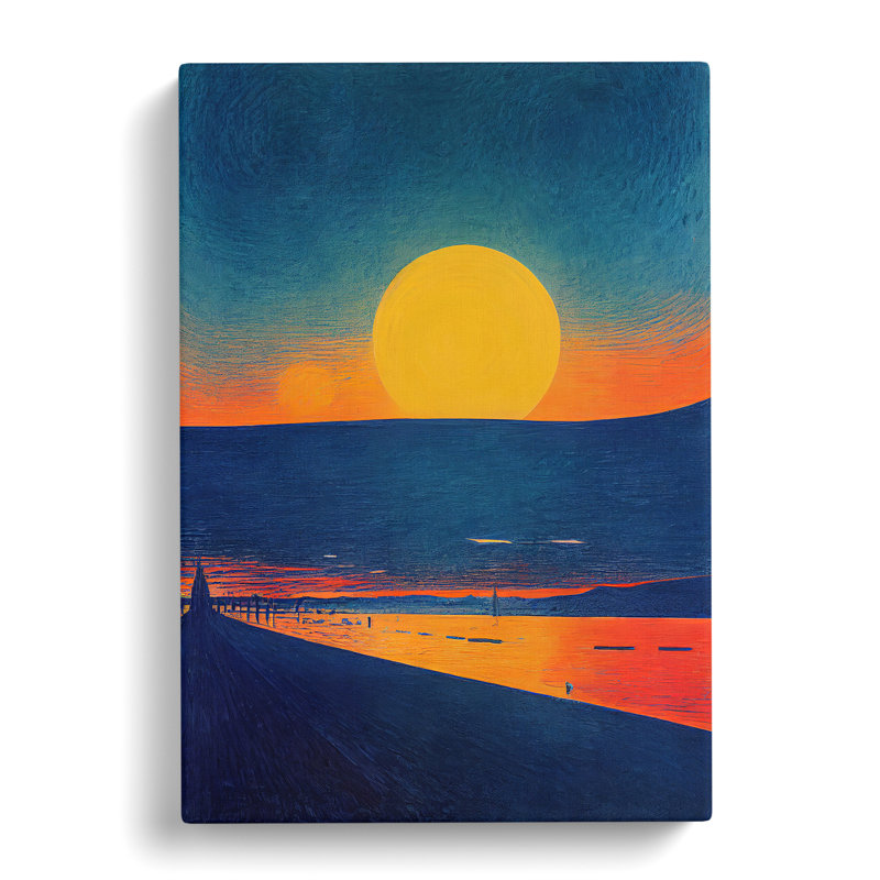 Luminous Sunset View - Wrapped Canvas Print, 50cm H x 35cm W x 3cm D